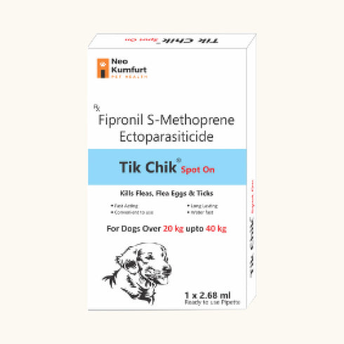 Neo Kumfurt Tik chik (Fipronil) Anti-Tick & Flea Spot on or Dogs